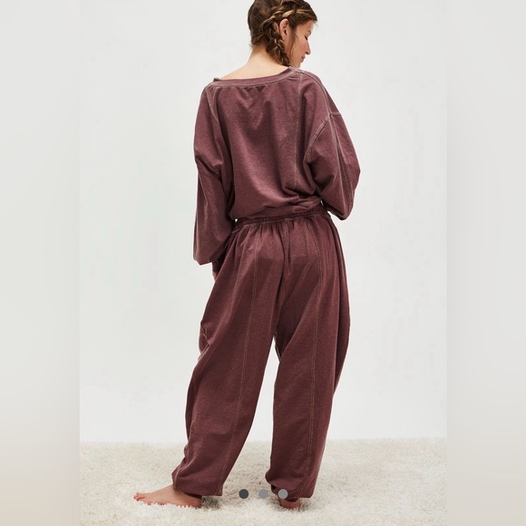 Free People Pants - Free People Intimately Don't Wait Up Sweatpant Joggers size medium bittersweet